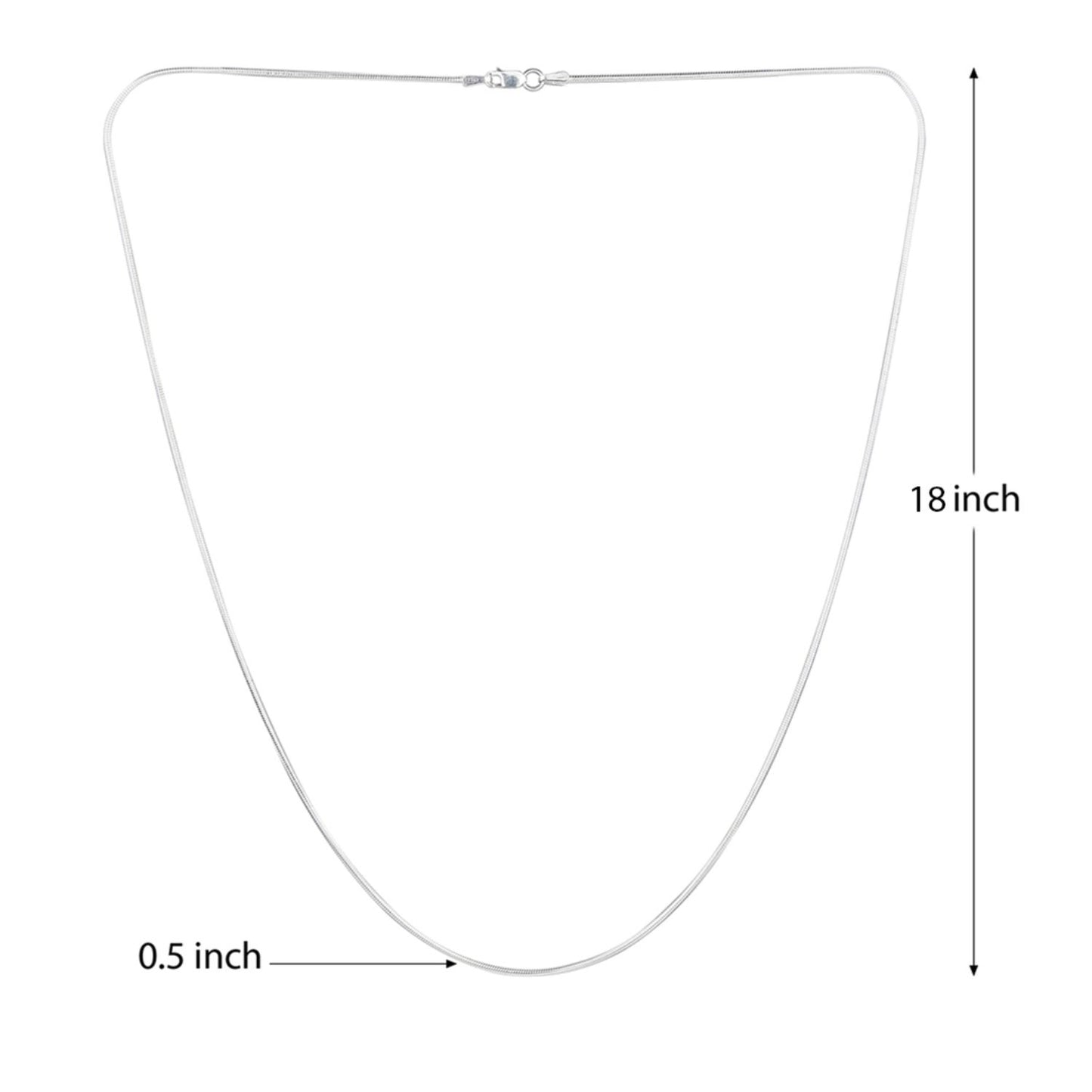 Sterling Silver (92.5% Purity) Pure Silver God Ganesha Chain Pendant (Locket with Snake Chain) for Men & Women