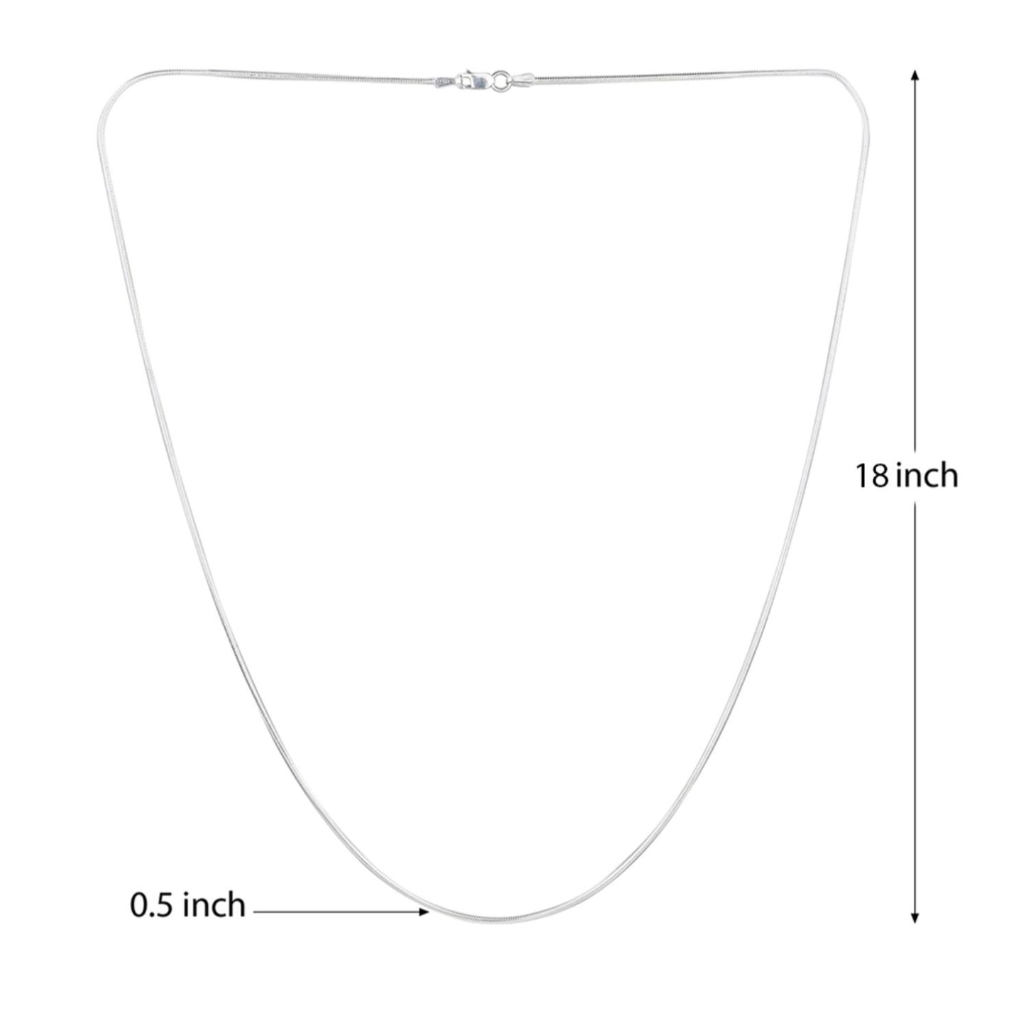 Sterling Silver (92.5% purity) God Ayyappa Chain Pendant (Pendant with Snake Chain) for Men & Women Pure Silver Lord Ayyappa Chain Locket