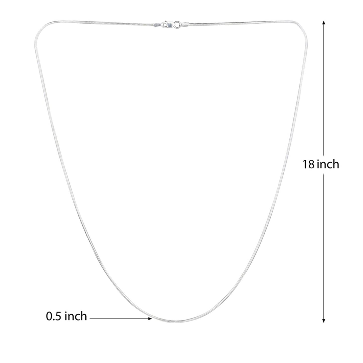 Sterling Silver (92.5% Purity) Pure Silver God Ganesha Chain Pendant (Locket with Snake Chain) for Men & Women