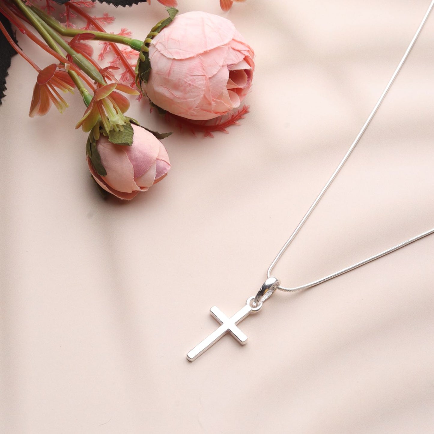 God Jesus Chain Pendant (Pendant with Snake Chain) for Men & Women Pure Silver Lord Isa masih Chain Locket for Good Health & Wealth