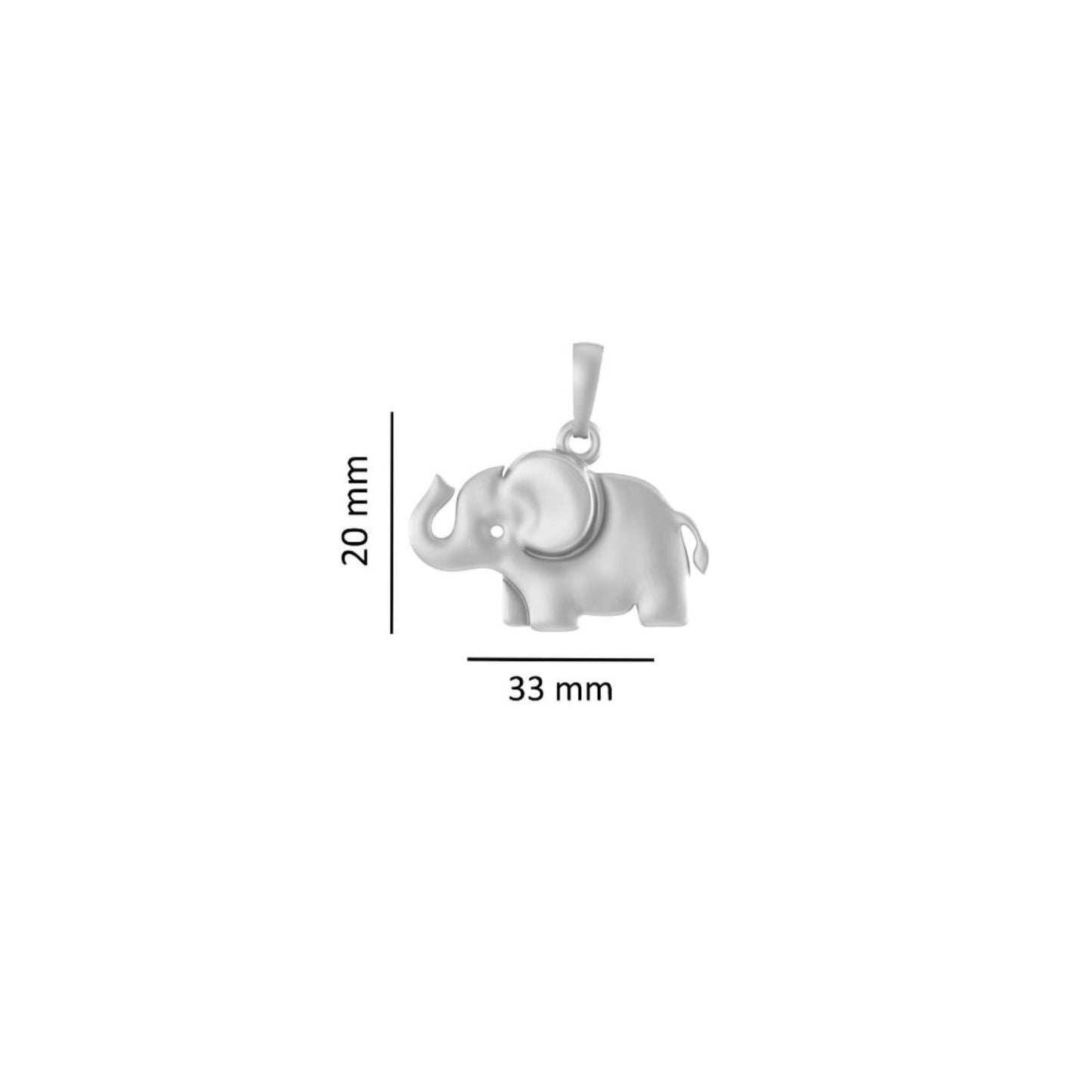 Akshat Sapphire Sterling Silver (92.5% purity) Strength Symbolic Elephant Chain Pendant (Pendant with Snake Chain) for Men & Women Pure Silver Elephant Chain Locket to represent strength and power