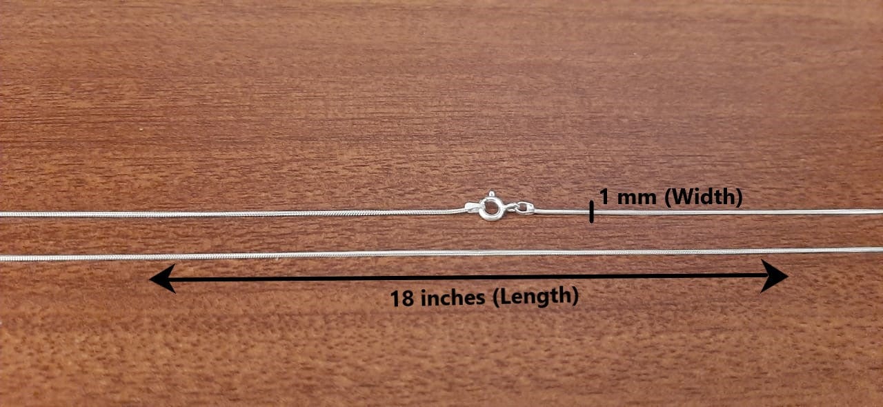 Sterling Silver (92.5% purity) Italian Snake chain for Girls and Women