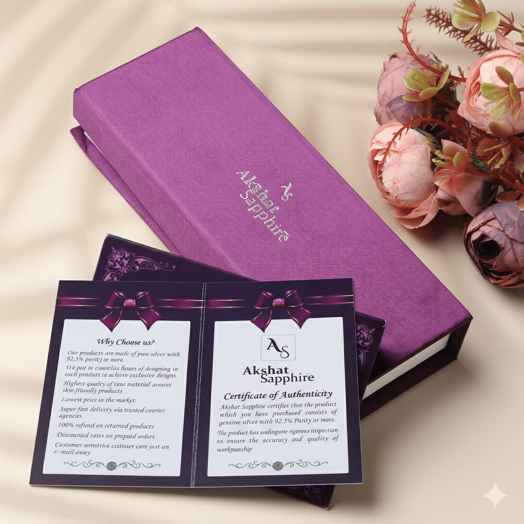 Plain Rope Anklet for Girls & Women by Akshat Sapphire 92.5 Pure Silver Rhodium Plated PYR