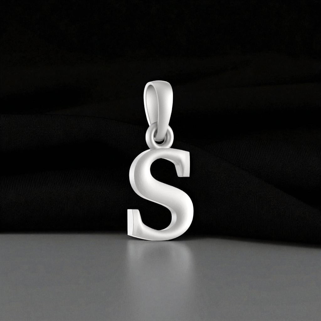 92.5% Pure Sterling Silver Precious Name Alphabet Pendant For Kids And Girls