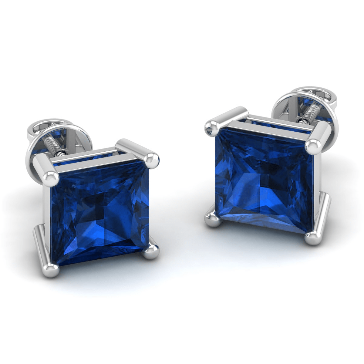 Pure Sterling Silver (92.5% purity)Precious, Beautiful and Designer Stud Earrings with cubic zirconia (AD) stones for Girls and Women