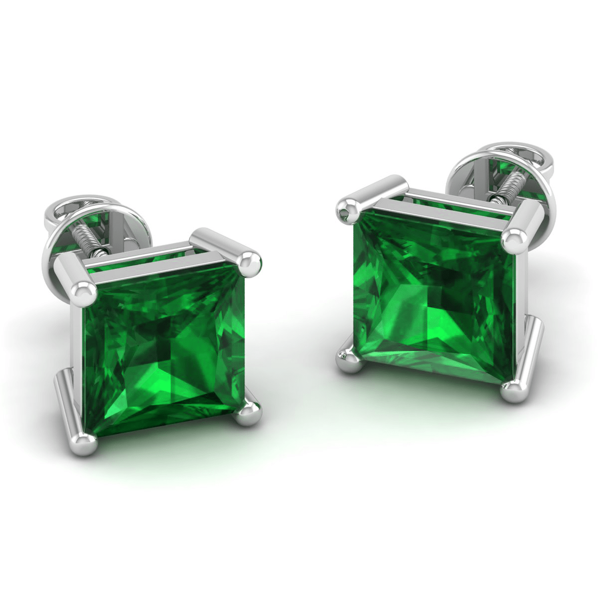 Pure Sterling Silver (92.5% purity)Precious, Beautiful and Designer Stud Earrings with cubic zirconia (AD) stones for Girls and Women