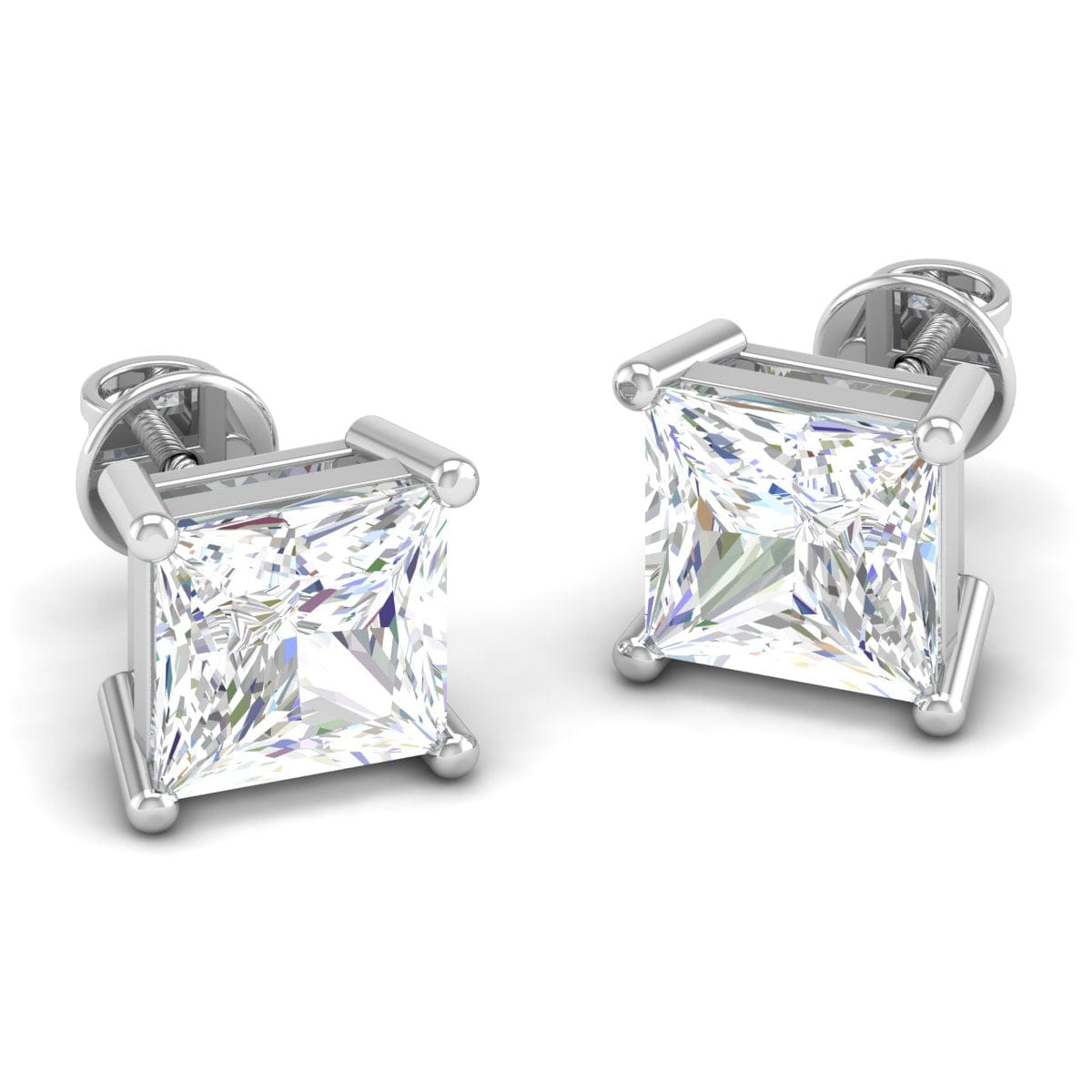 Pure Sterling Silver (92.5% purity)Precious, Beautiful and Designer Stud Earrings with cubic zirconia (AD) stones for Girls and Women