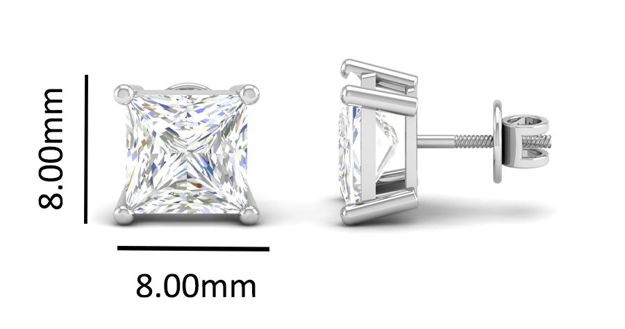 Pure Sterling Silver (92.5% purity)Precious, Beautiful and Designer Stud Earrings with cubic zirconia (AD) stones for Girls and Women