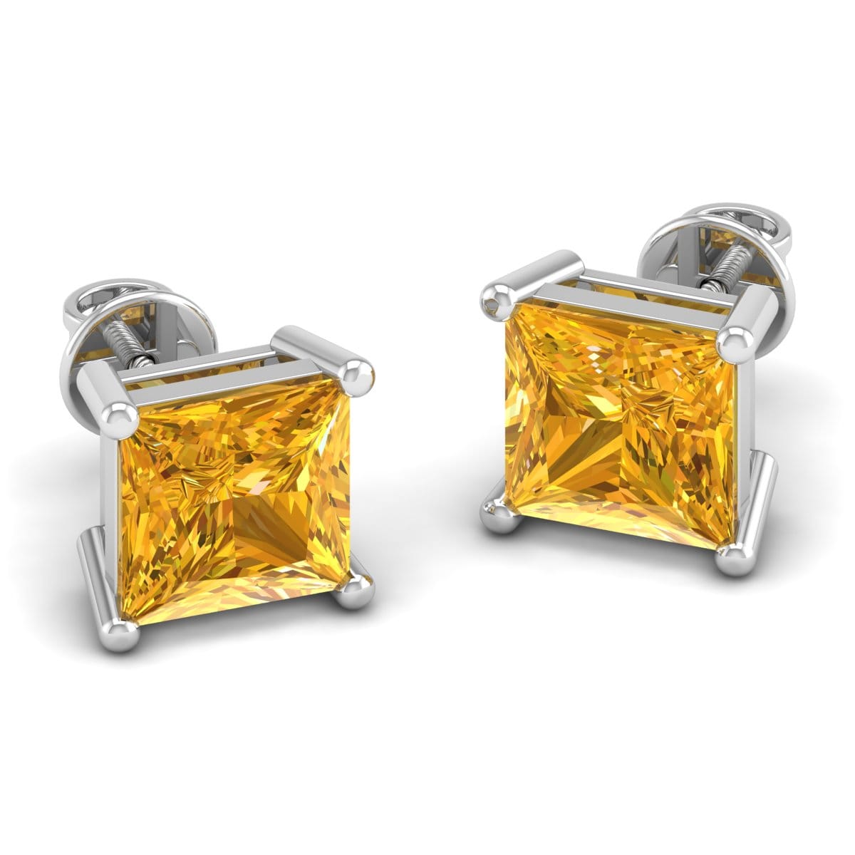 Pure Sterling Silver (92.5% purity)Precious, Beautiful and Designer Stud Earrings with cubic zirconia (AD) stones for Girls and Women