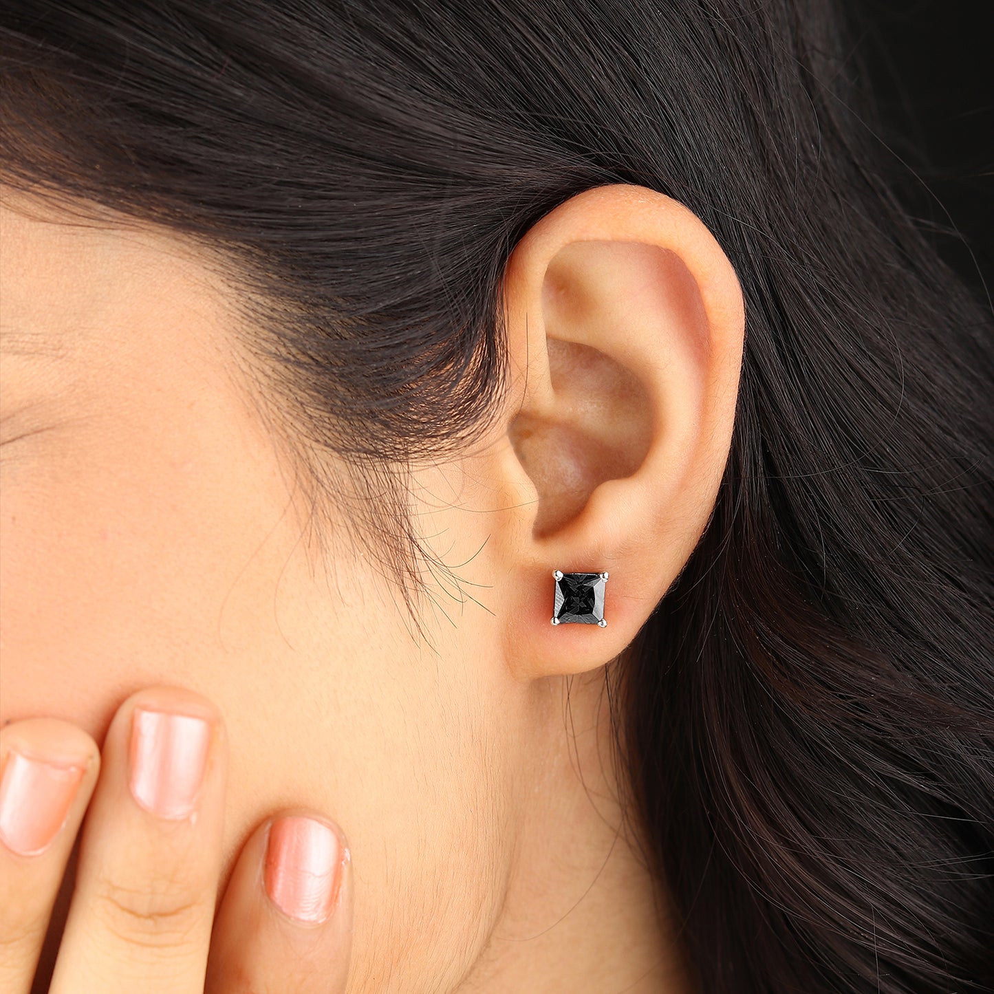 Pure Sterling Silver (92.5% purity)Precious, Beautiful and Designer Stud Earrings with cubic zirconia (AD) stones for Girls and Women