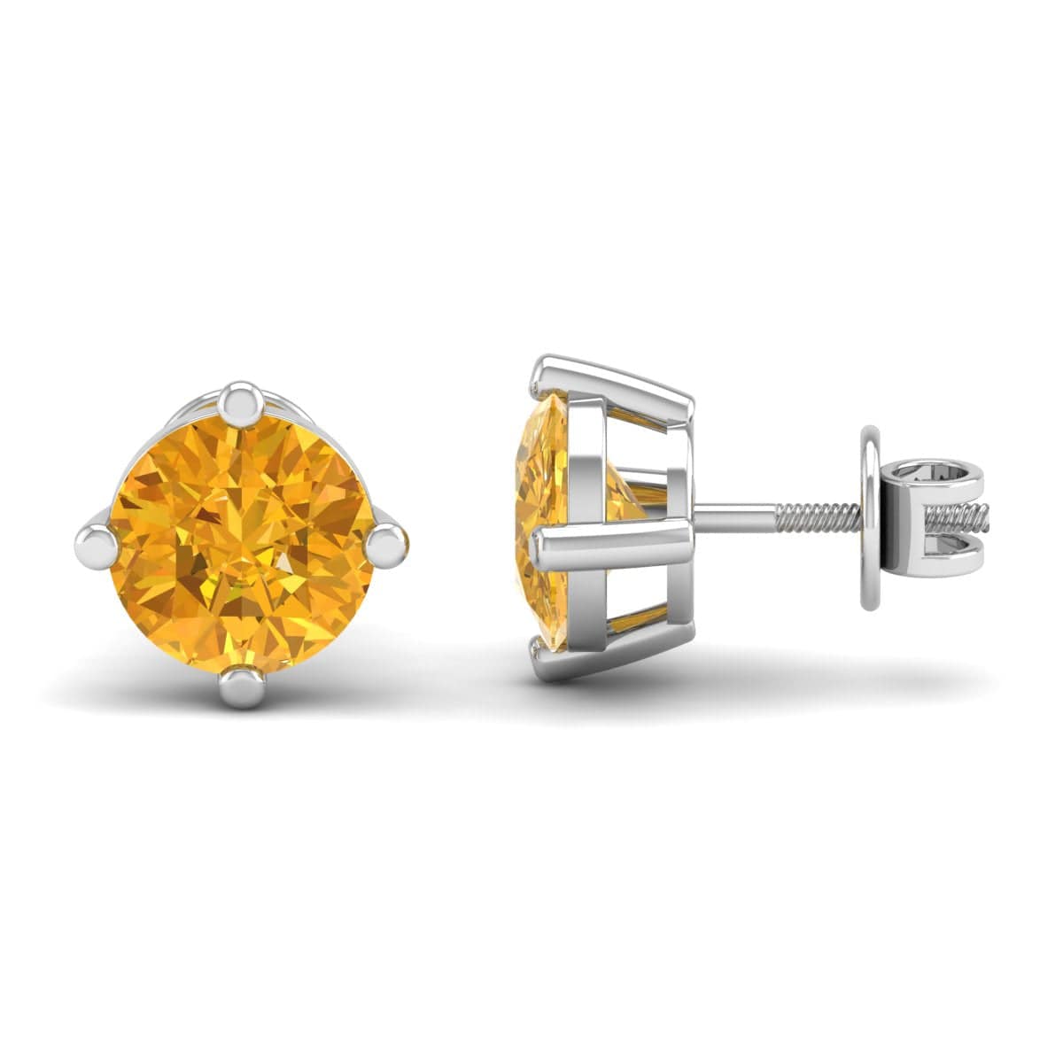 Pure Sterling Silver (92.5% purity)Precious, Beautiful and Designer Stud Earrings with cubic zirconia (AD) stones for Girls and Women