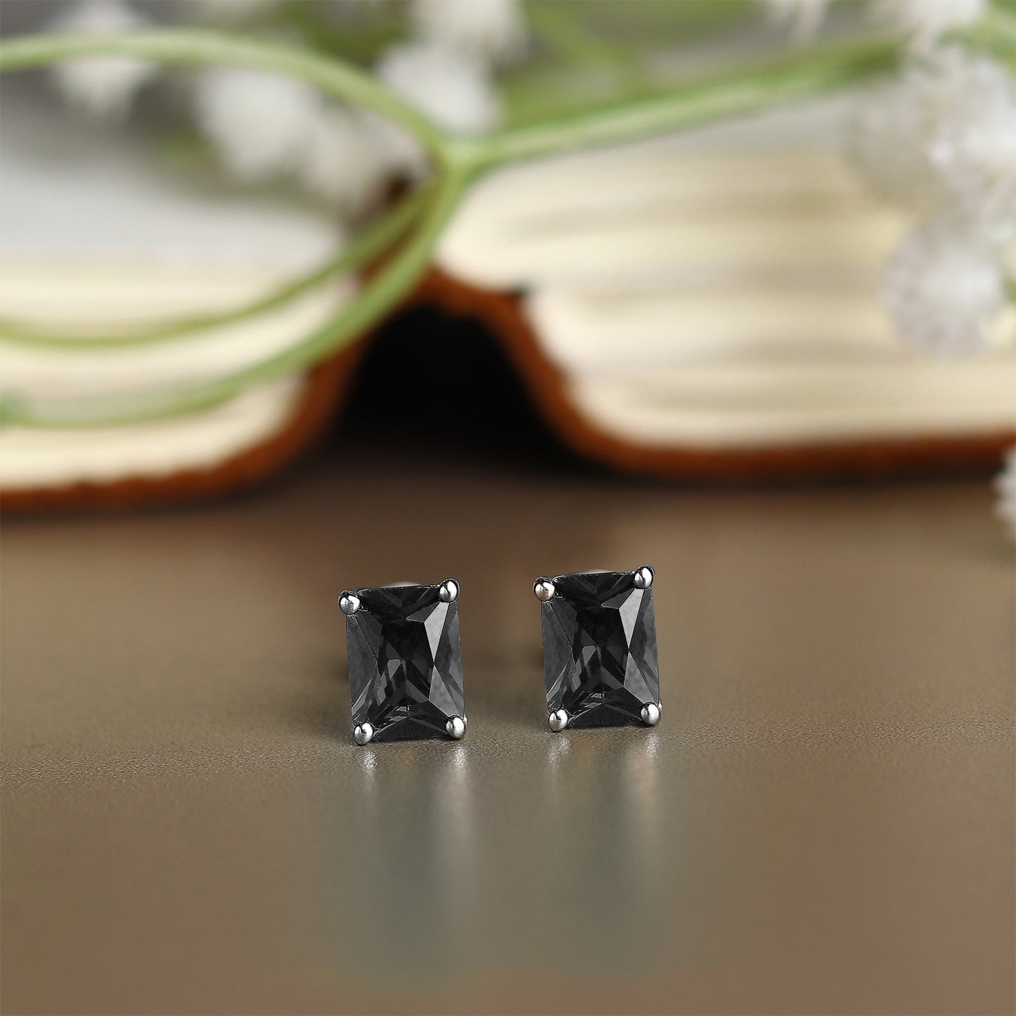 Pure Sterling Silver (92.5% purity)Precious, Beautiful and Designer Stud Earrings with cubic zirconia (AD) stones for Girls and Women