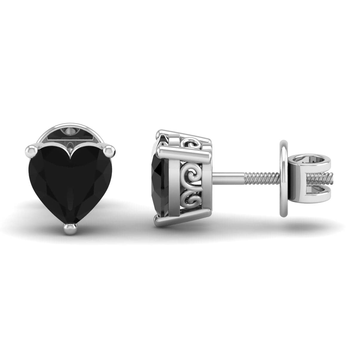 Pure Sterling Silver (92.5% purity)Precious, Beautiful and Designer Stud Earrings with cubic zirconia (AD) stones for Girls and Women