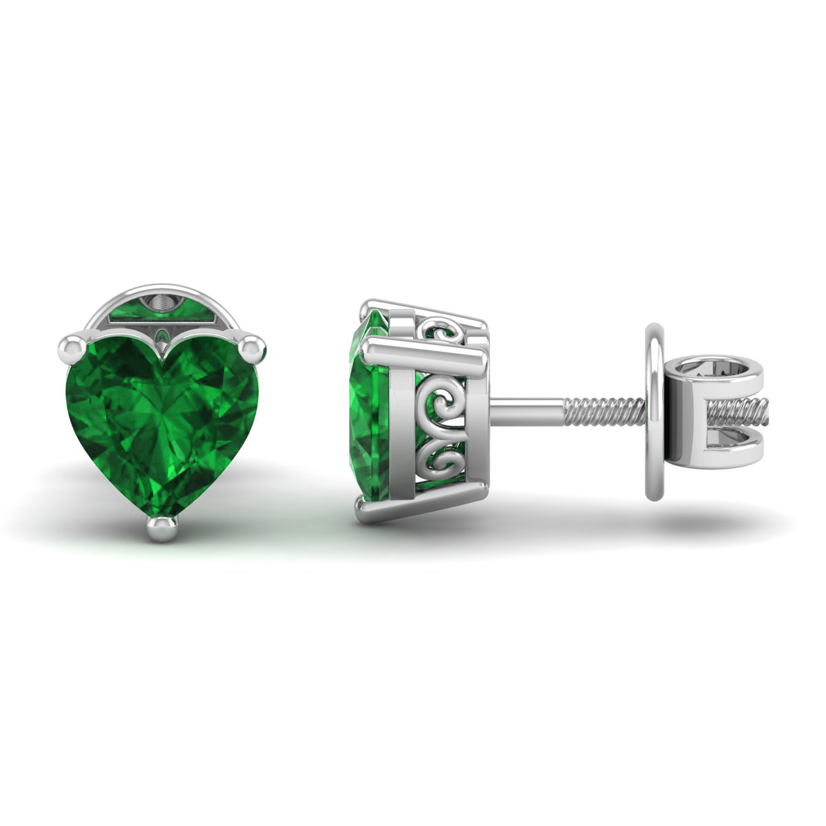 Pure Sterling Silver (92.5% purity)Precious, Beautiful and Designer Stud Earrings with cubic zirconia (AD) stones for Girls and Women