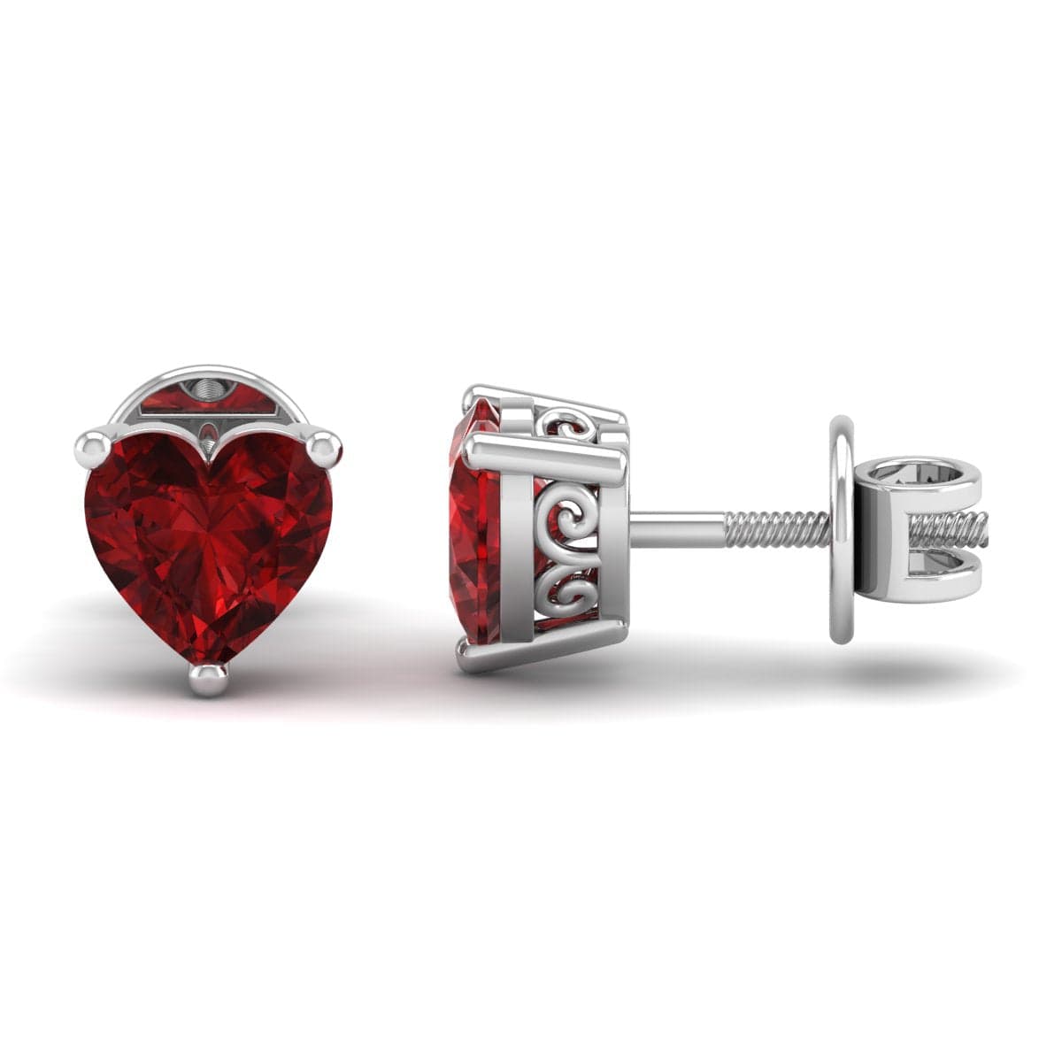 Pure Sterling Silver (92.5% purity)Precious, Beautiful and Designer Stud Earrings with cubic zirconia (AD) stones for Girls and Women