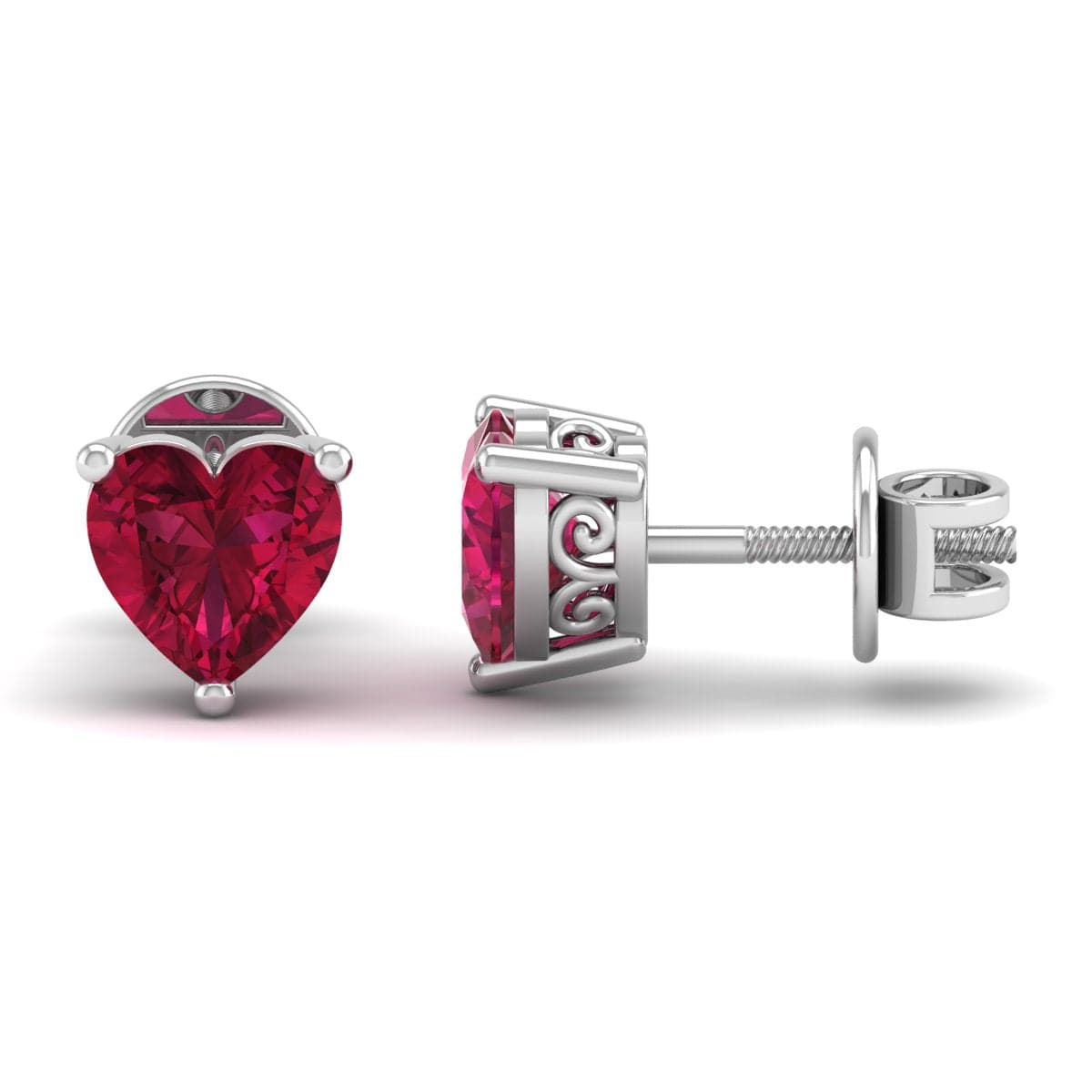 Pure Sterling Silver (92.5% purity)Precious, Beautiful and Designer Stud Earrings with cubic zirconia (AD) stones for Girls and Women