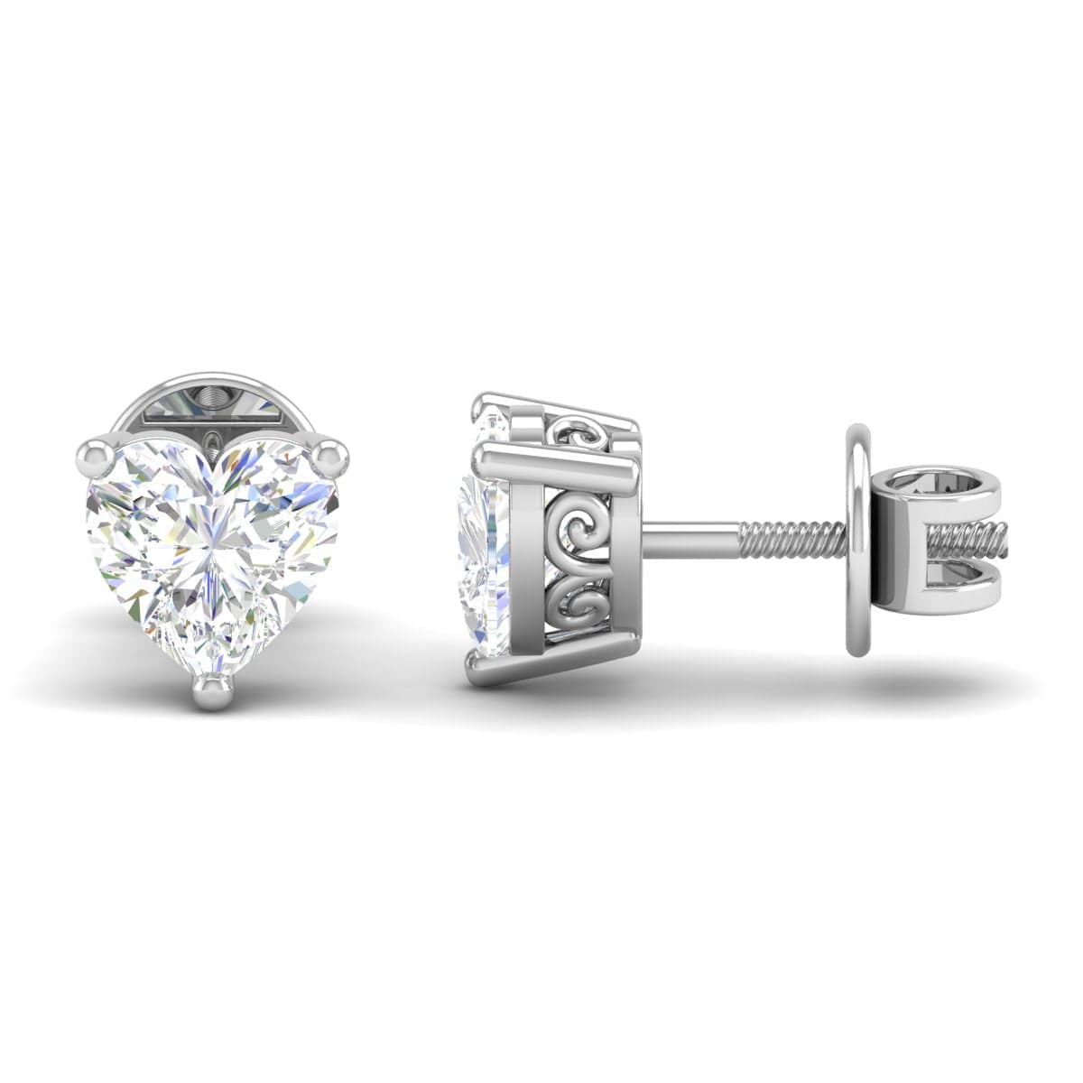 Pure Sterling Silver (92.5% purity)Precious, Beautiful and Designer Stud Earrings with cubic zirconia (AD) stones for Girls and Women