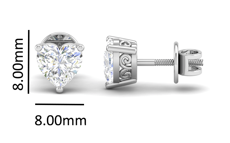 Pure Sterling Silver (92.5% purity)Precious, Beautiful and Designer Stud Earrings with cubic zirconia (AD) stones for Girls and Women