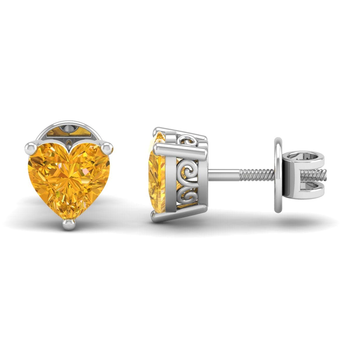 Pure Sterling Silver (92.5% purity)Precious, Beautiful and Designer Stud Earrings with cubic zirconia (AD) stones for Girls and Women