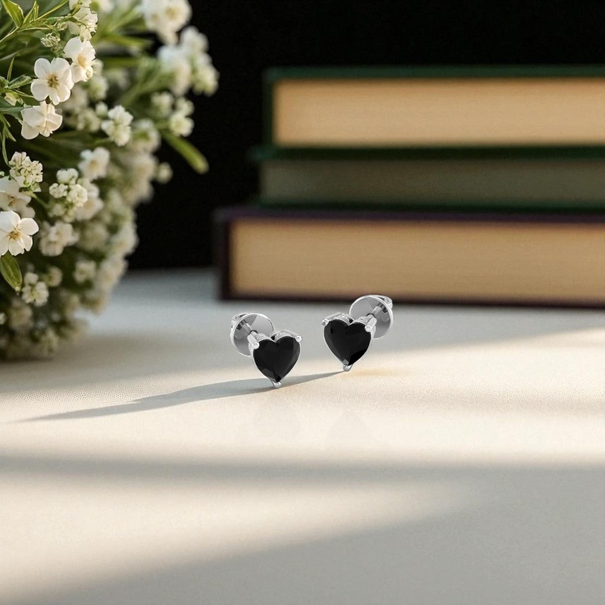 Pure Sterling Silver (92.5% purity)Precious, Beautiful and Designer Stud Earrings with cubic zirconia (AD) stones for Girls and Women
