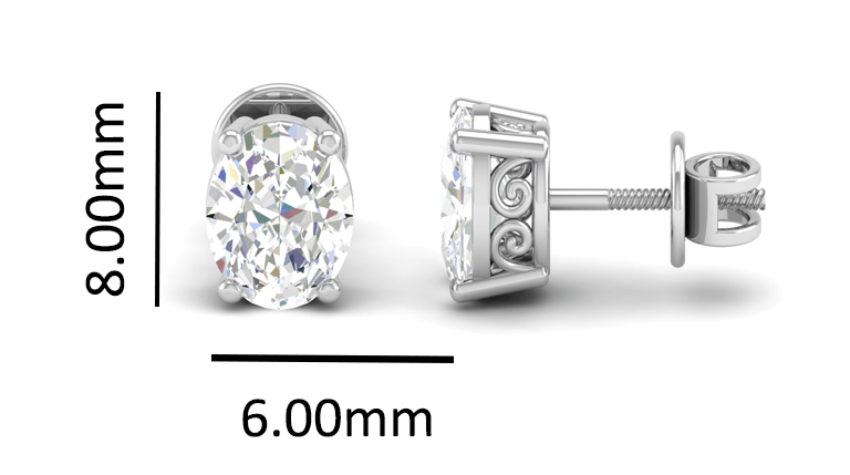 Pure Sterling Silver (92.5% purity)Precious, Beautiful and Designer Stud Earrings with cubic zirconia (AD) stones for Girls and Women