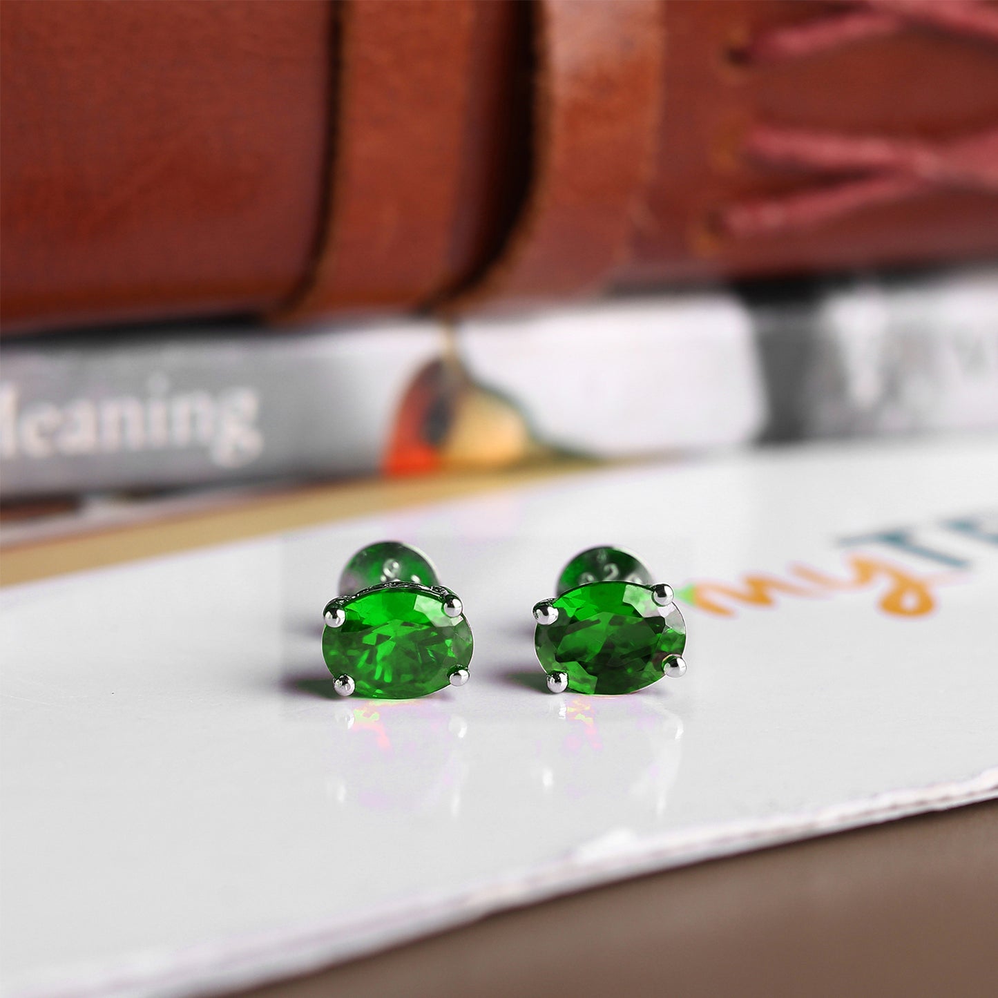 Pure Sterling Silver (92.5% purity)Precious, Beautiful and Designer Stud Earrings with cubic zirconia (AD) stones for Girls and Women