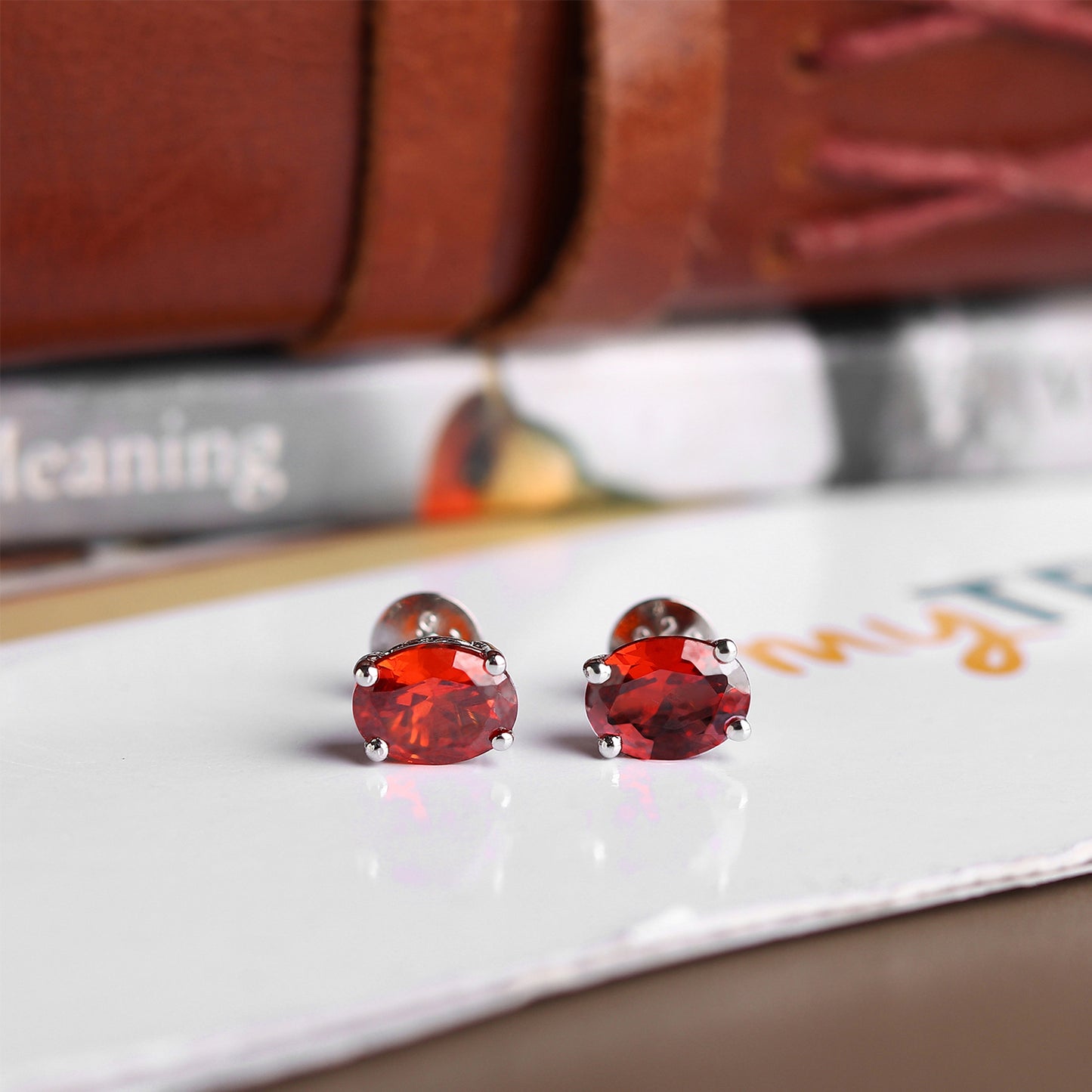 Pure Sterling Silver (92.5% purity)Precious, Beautiful and Designer Stud Earrings with cubic zirconia (AD) stones for Girls and Women