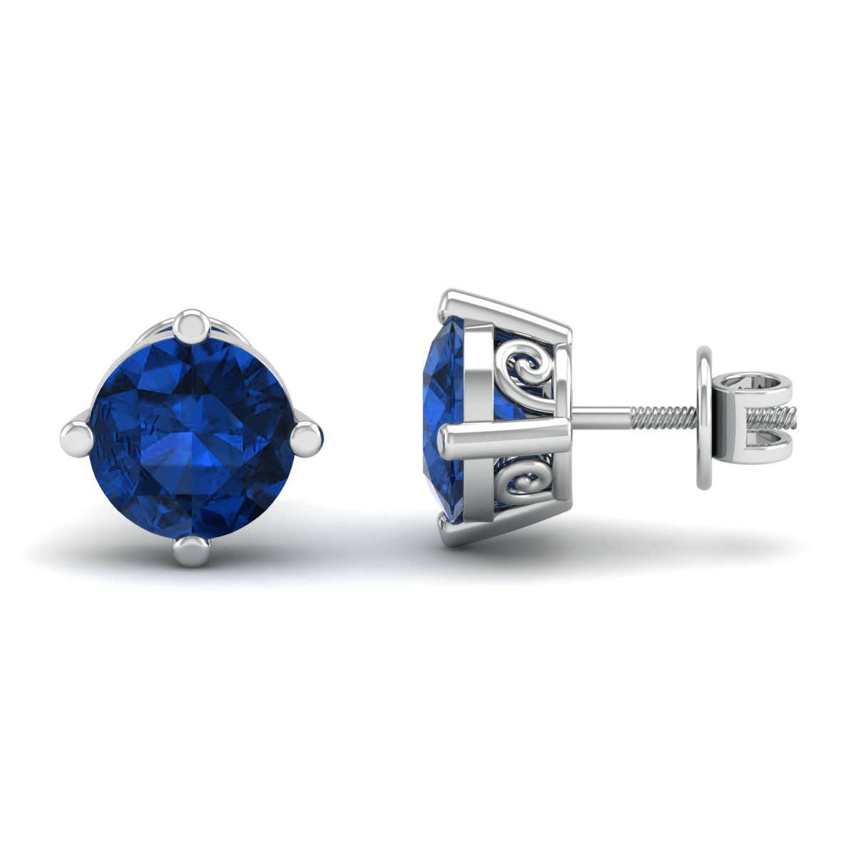 Pure Sterling Silver (92.5% purity)Precious, Beautiful and Designer Stud Earrings with cubic zirconia (AD) stones for Girls and Women