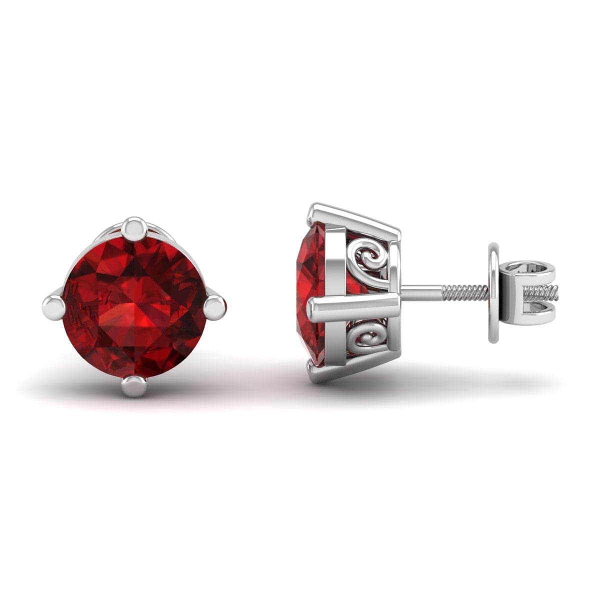 Pure Sterling Silver (92.5% purity)Precious, Beautiful and Designer Stud Earrings with cubic zirconia (AD) stones for Girls and Women