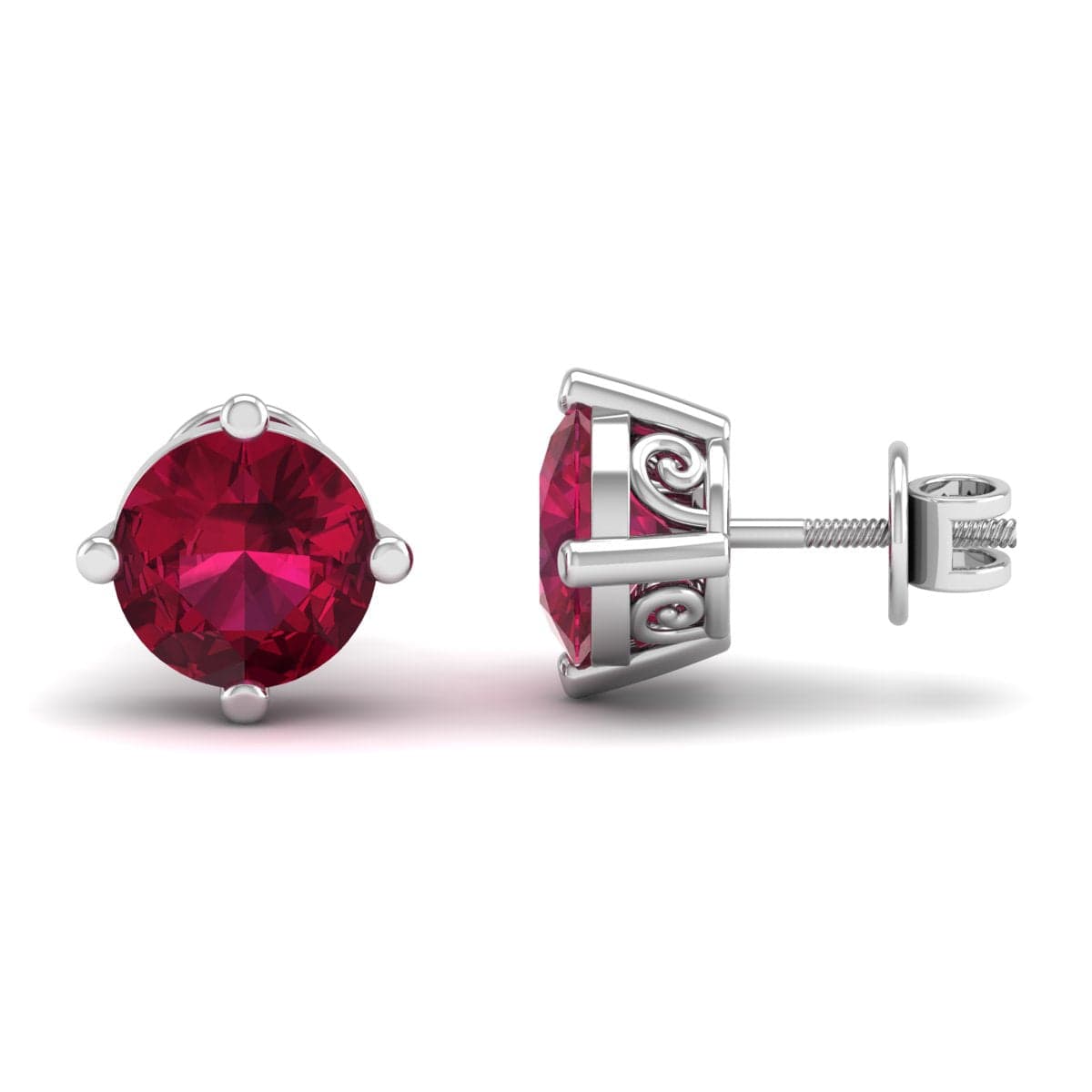 Pure Sterling Silver (92.5% purity)Precious, Beautiful and Designer Stud Earrings with cubic zirconia (AD) stones for Girls and Women