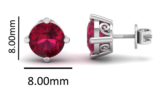 Pure Sterling Silver (92.5% purity)Precious, Beautiful and Designer Stud Earrings with cubic zirconia (AD) stones for Girls and Women