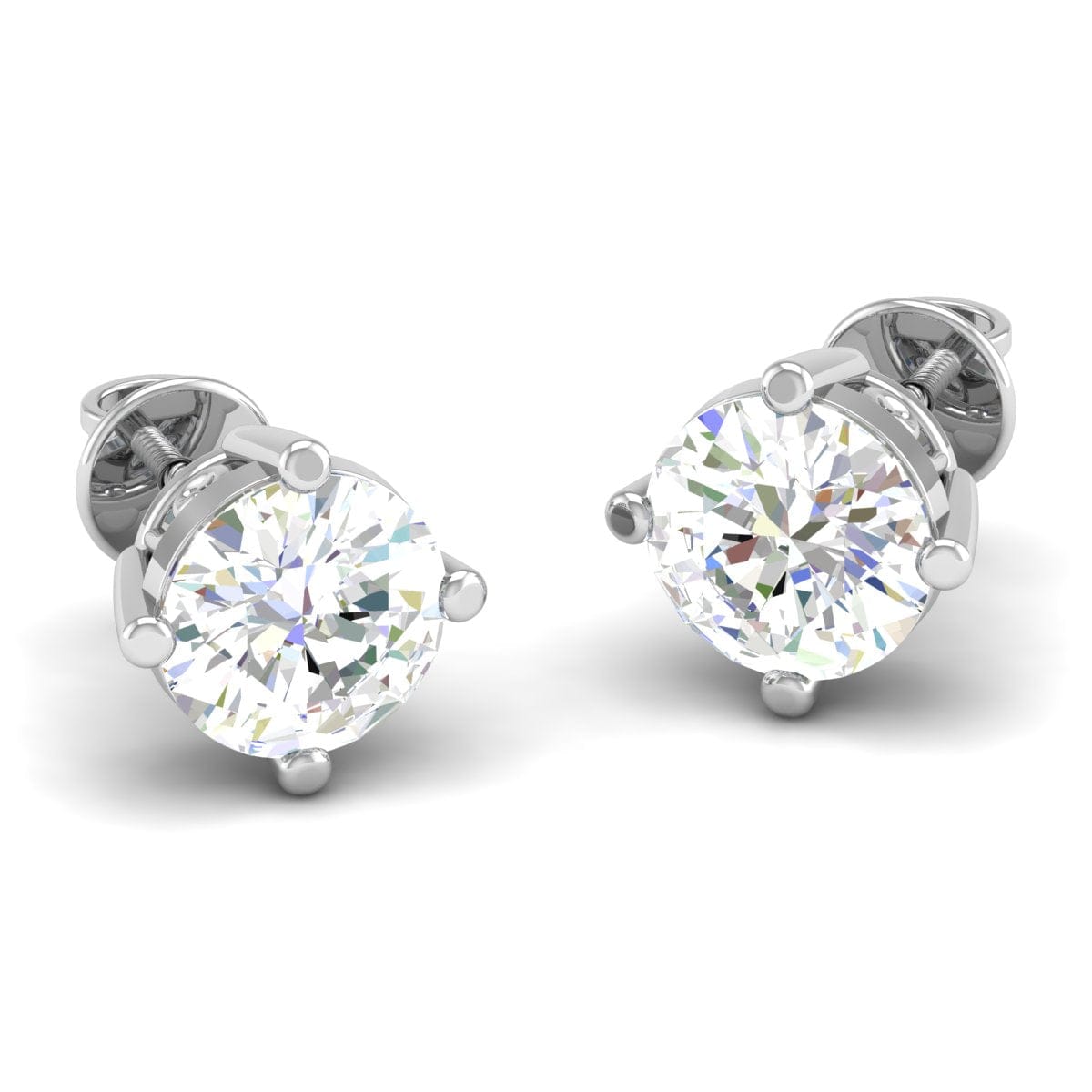 Pure Sterling Silver (92.5% purity)Precious, Beautiful and Designer Stud Earrings with cubic zirconia (AD) stones for Girls and Women
