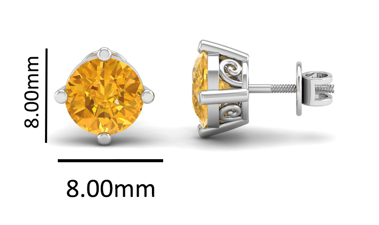Pure Sterling Silver (92.5% purity)Precious, Beautiful and Designer Stud Earrings with cubic zirconia (AD) stones for Girls and Women