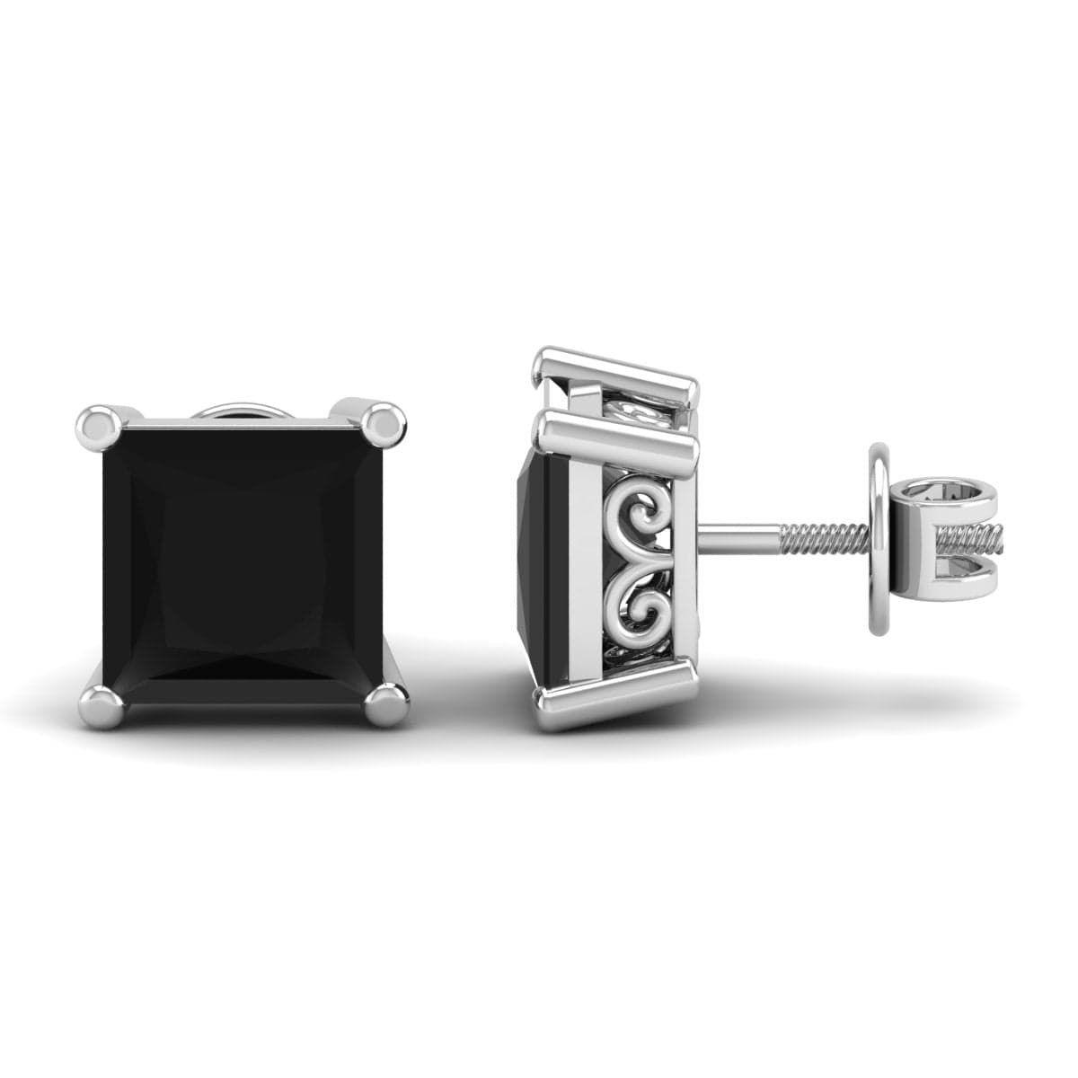 Pure Sterling Silver (92.5% purity)Precious, Beautiful and Designer Stud Earrings with cubic zirconia (AD) stones for Girls and Women