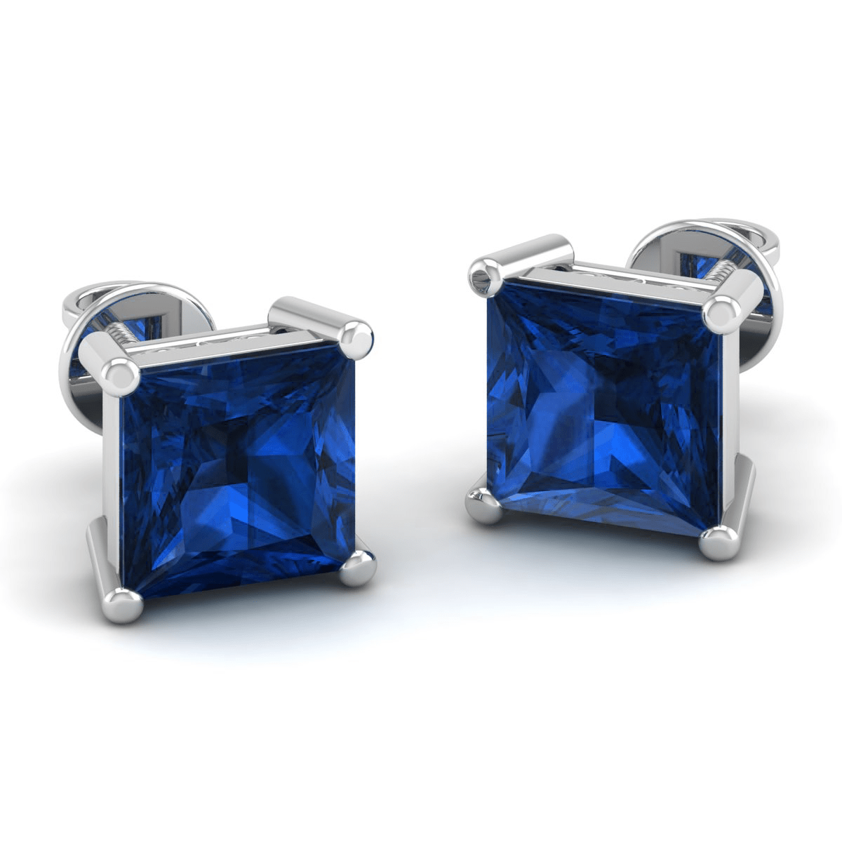 Pure Sterling Silver (92.5% purity)Precious, Beautiful and Designer Stud Earrings with cubic zirconia (AD) stones for Girls and Women