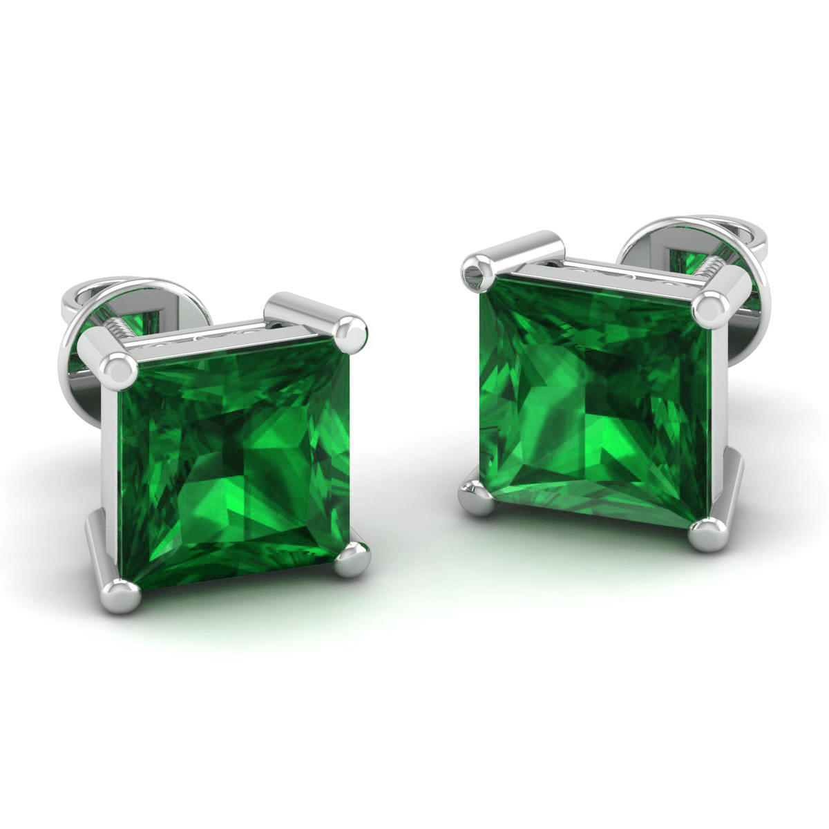 Pure Sterling Silver (92.5% purity)Precious, Beautiful and Designer Stud Earrings with cubic zirconia (AD) stones for Girls and Women