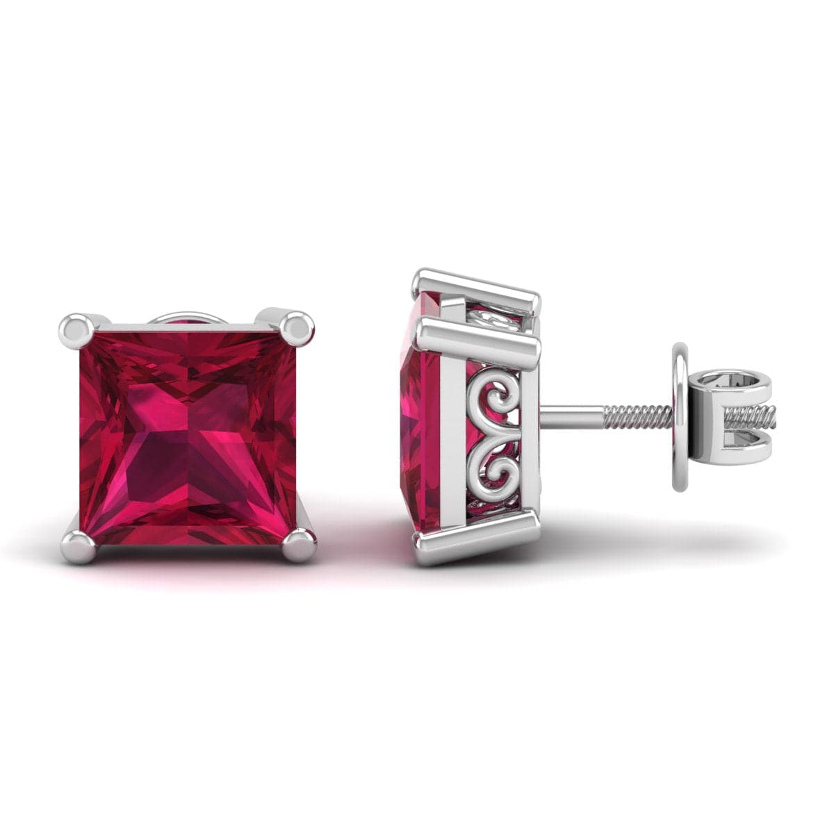 Pure Sterling Silver (92.5% purity)Precious, Beautiful and Designer Stud Earrings with cubic zirconia (AD) stones for Girls and Women