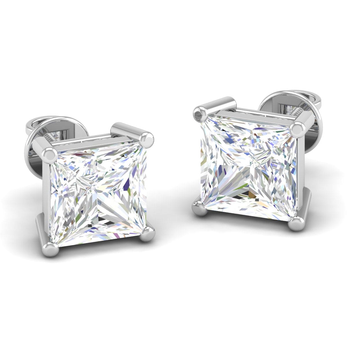 Pure Sterling Silver (92.5% purity)Precious, Beautiful and Designer Stud Earrings with cubic zirconia (AD) stones for Girls and Women