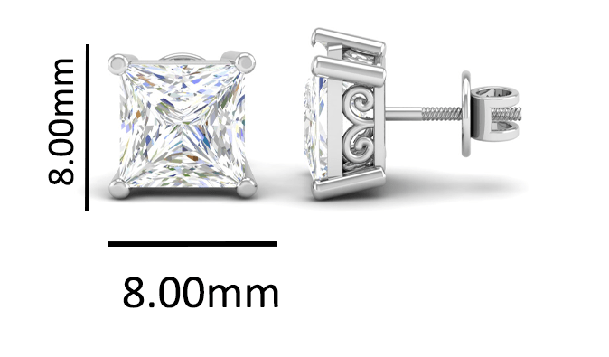 Pure Sterling Silver (92.5% purity)Precious, Beautiful and Designer Stud Earrings with cubic zirconia (AD) stones for Girls and Women