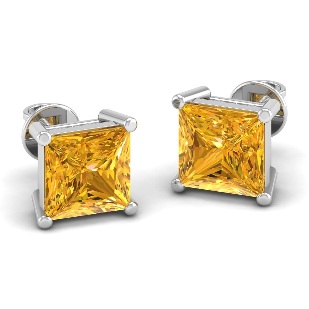 Pure Sterling Silver (92.5% purity)Precious, Beautiful and Designer Stud Earrings with cubic zirconia (AD) stones for Girls and Women