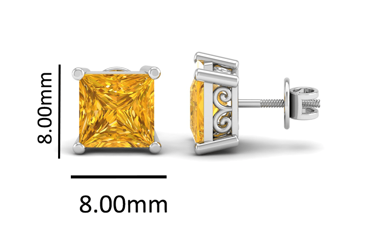 Pure Sterling Silver (92.5% purity)Precious, Beautiful and Designer Stud Earrings with cubic zirconia (AD) stones for Girls and Women