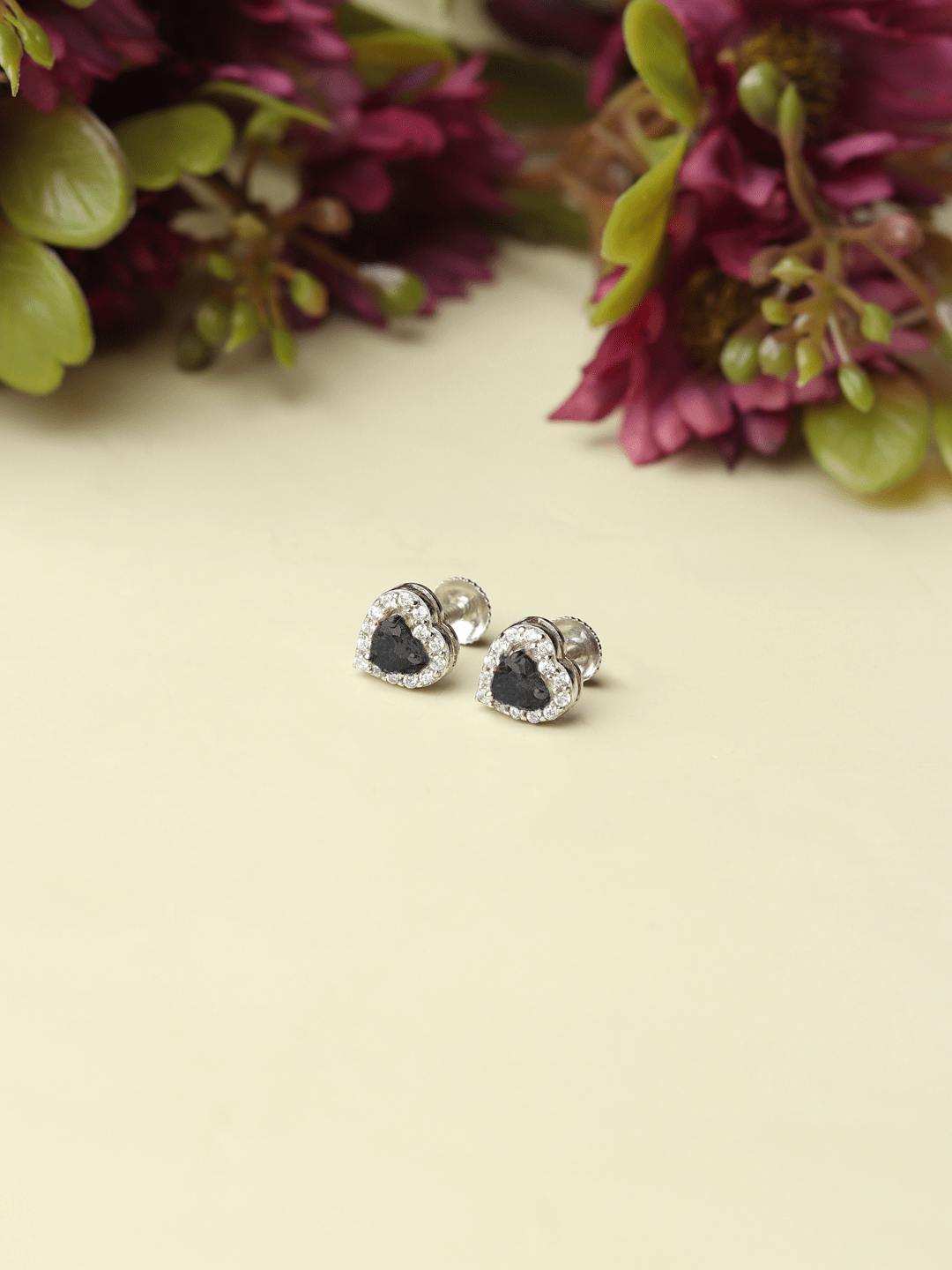 Pure Sterling Silver (92.5% purity)Precious, Beautiful and Designer Stud Earrings with cubic zirconia (AD) stones for Girls and Women