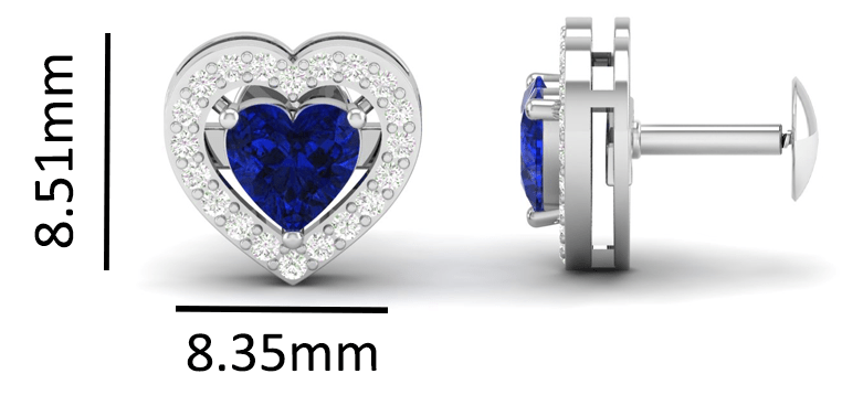 Pure Sterling Silver (92.5% purity)Precious, Beautiful and Designer Stud Earrings with cubic zirconia (AD) stones for Girls and Women