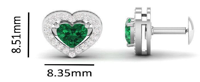 Pure Sterling Silver (92.5% purity)Precious, Beautiful and Designer Stud Earrings with cubic zirconia (AD) stones for Girls and Women