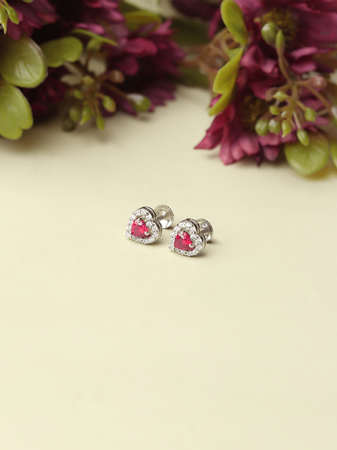 Pure Sterling Silver (92.5% purity)Precious, Beautiful and Designer Stud Earrings with cubic zirconia (AD) stones for Girls and Women
