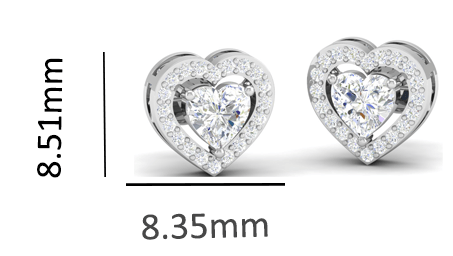 Pure Sterling Silver (92.5% purity)Precious, Beautiful and Designer Stud Earrings with cubic zirconia (AD) stones for Girls and Women