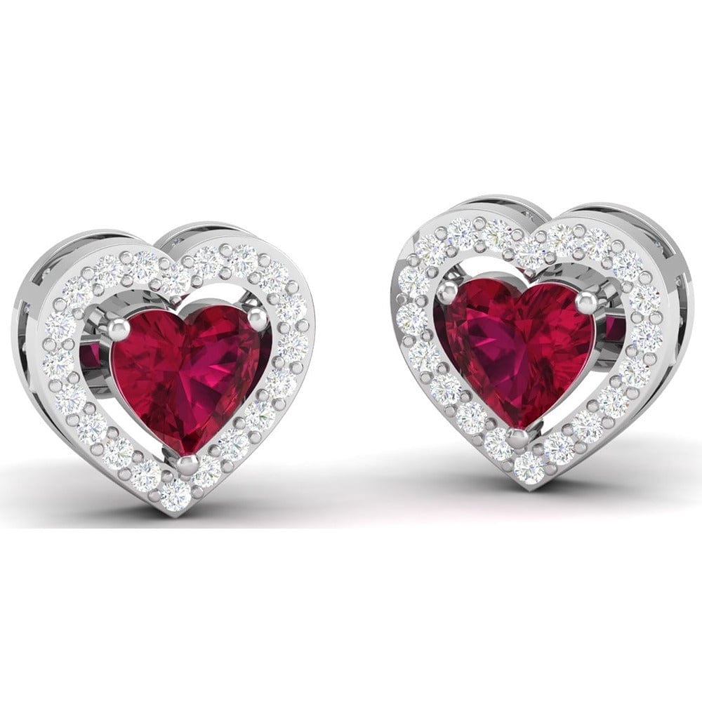 Pure Sterling Silver (92.5% purity)Precious, Beautiful and Designer Stud Earrings with cubic zirconia (AD) stones for Girls and Women
