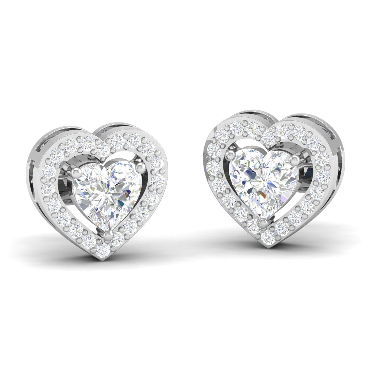 Pure Sterling Silver (92.5% purity)Precious, Beautiful and Designer Stud Earrings with cubic zirconia (AD) stones for Girls and Women