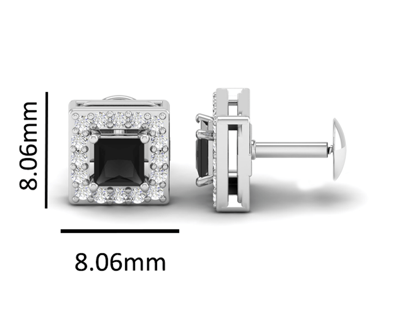 Pure Sterling Silver (92.5% purity)Precious, Beautiful and Designer Stud Earrings with cubic zirconia (AD) stones for Girls and Women
