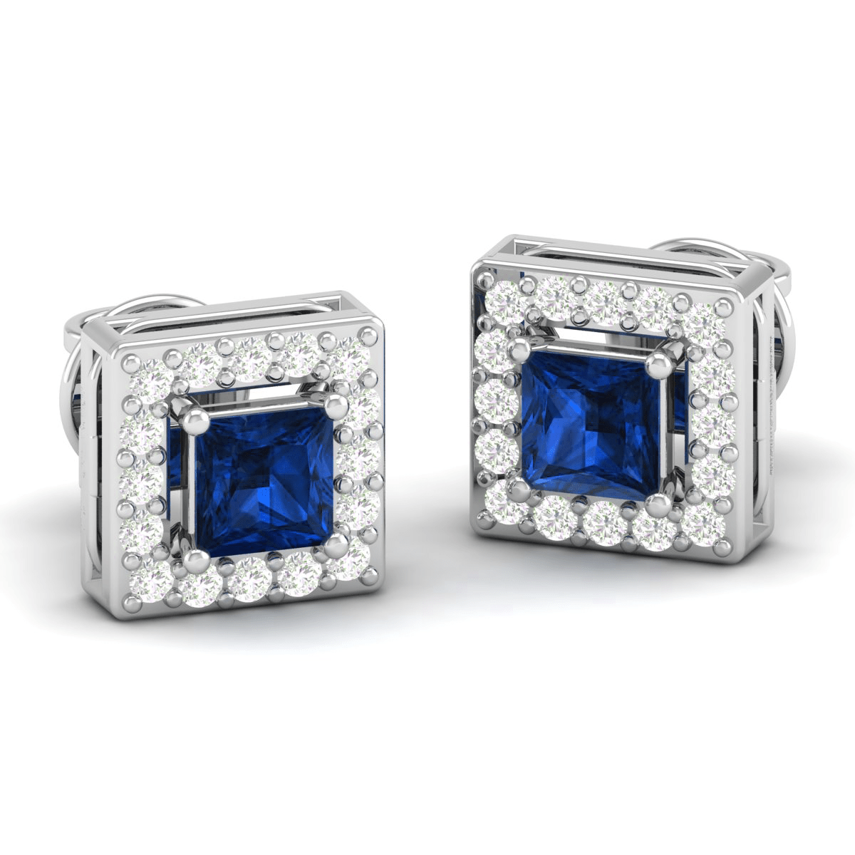 Pure Sterling Silver (92.5% purity)Precious, Beautiful and Designer Stud Earrings with cubic zirconia (AD) stones for Girls and Women